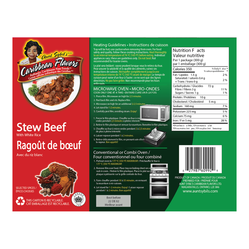 ASCF Stew Beef Aunt Sybil's Caribbean Flavors